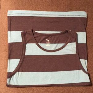 🌵Shaun White Tank Top Teal & Gray stripe